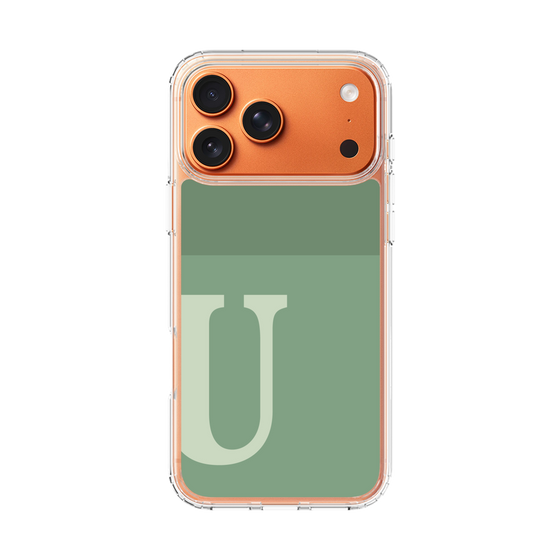 スリムプロテクションケース［ オリジナル - initial two tone - U green ］