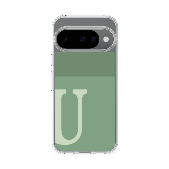 スリムプロテクションケース［ オリジナル - initial two tone - U green ］