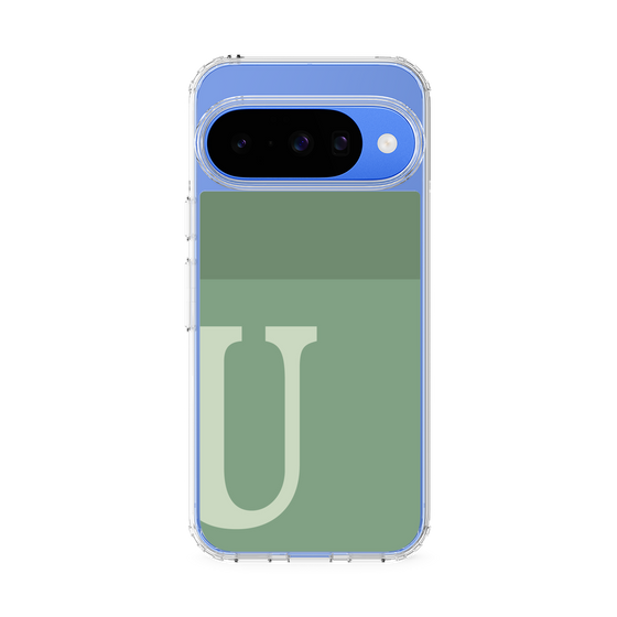 スリムプロテクションケース［ オリジナル - initial two tone - U green ］