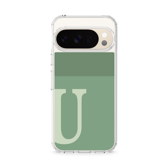 スリムプロテクションケース［ オリジナル - initial two tone - U green ］