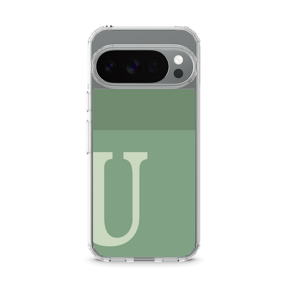 スリムプロテクションケース［ オリジナル - initial two tone - U green ］