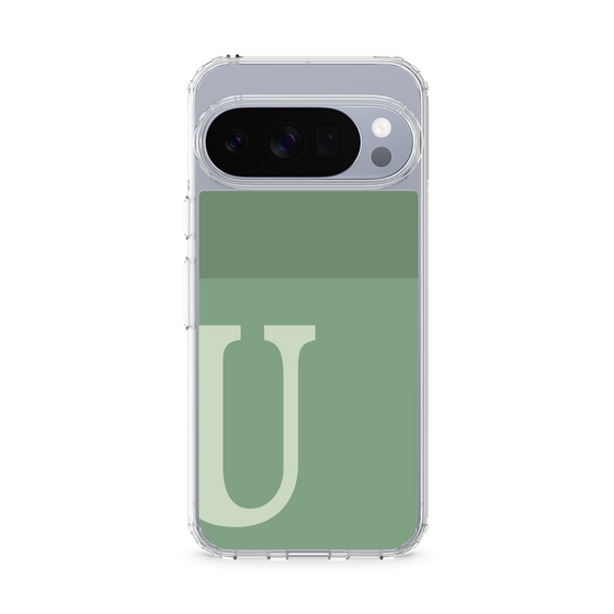 スリムプロテクションケース［ オリジナル - initial two tone - U green ］