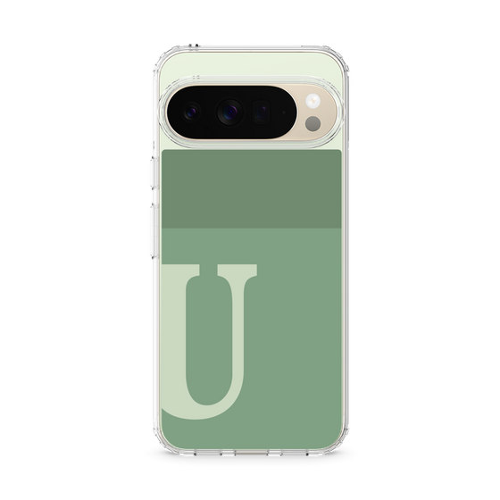 スリムプロテクションケース［ オリジナル - initial two tone - U green ］