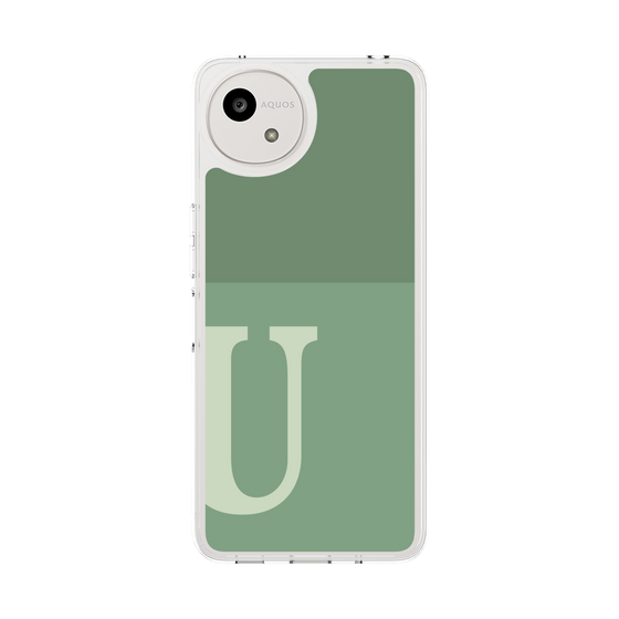 スリムプロテクションケース［ オリジナル - initial two tone - U green ］