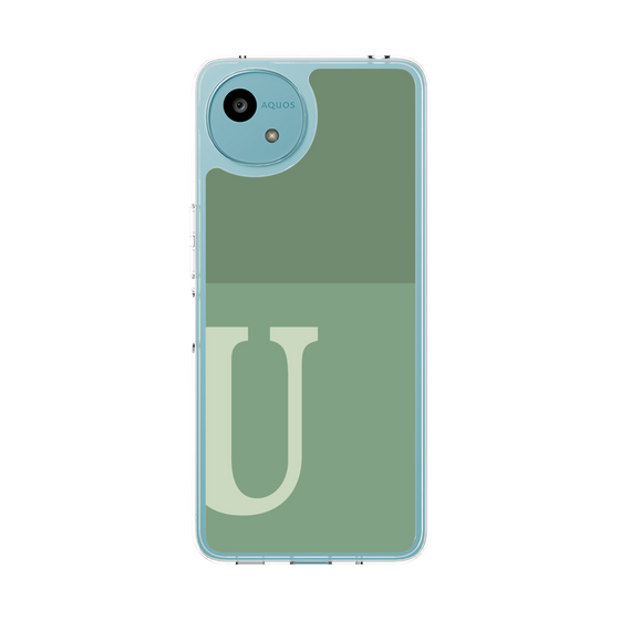 スリムプロテクションケース［ オリジナル - initial two tone - U green ］