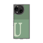 スリムプロテクションケース［ オリジナル - initial two tone - U green ］