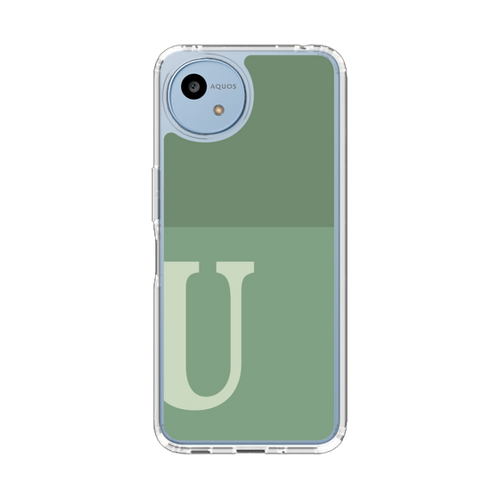 スリムプロテクションケース［ オリジナル - initial two tone - U green ］