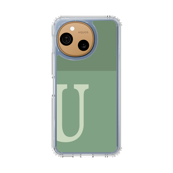 スリムプロテクションケース［ オリジナル - initial two tone - U green ］