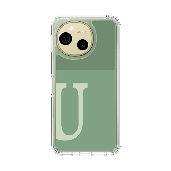 スリムプロテクションケース［ オリジナル - initial two tone - U green ］