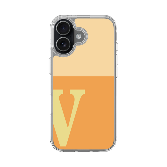 スリムプロテクションケース［ オリジナル - initial two tone - V orange ］