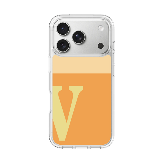 スリムプロテクションケース［ オリジナル - initial two tone - V orange ］