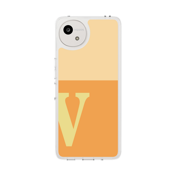 スリムプロテクションケース［ オリジナル - initial two tone - V orange ］