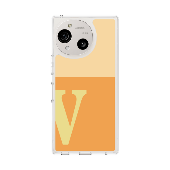 スリムプロテクションケース［ オリジナル - initial two tone - V orange ］