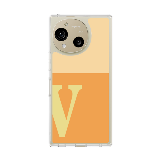 スリムプロテクションケース［ オリジナル - initial two tone - V orange ］