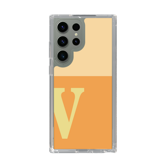 スリムプロテクションケース［ オリジナル - initial two tone - V orange ］