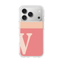 スリムプロテクションケース［ オリジナル - initial two tone - V pink ］