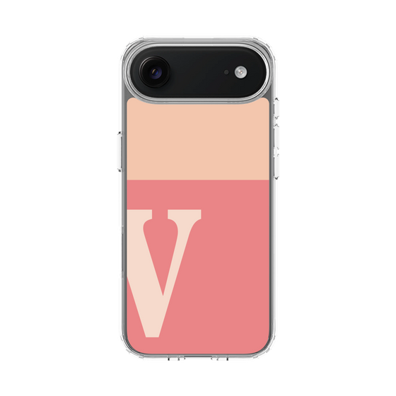 スリムプロテクションケース［ オリジナル - initial two tone - V pink ］