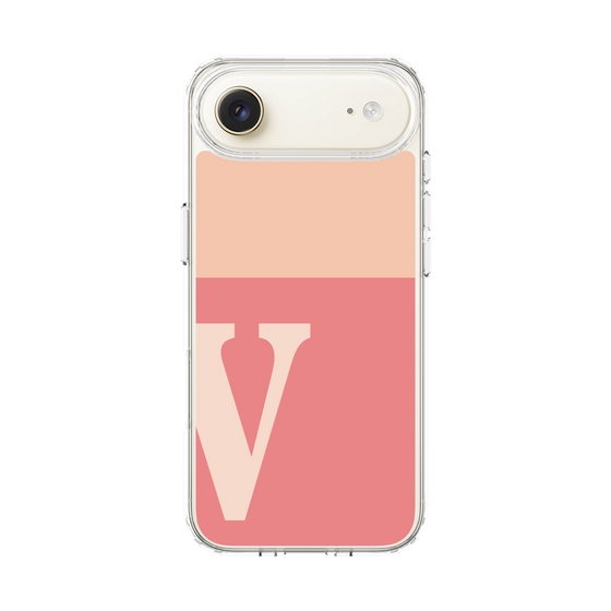 スリムプロテクションケース［ オリジナル - initial two tone - V pink ］