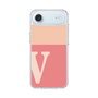スリムプロテクションケース［ オリジナル - initial two tone - V pink ］