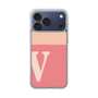 スリムプロテクションケース［ オリジナル - initial two tone - V pink ］