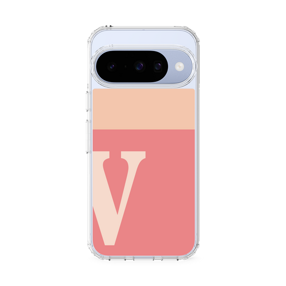 スリムプロテクションケース［ オリジナル - initial two tone - V pink ］