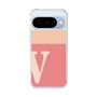 スリムプロテクションケース［ オリジナル - initial two tone - V pink ］