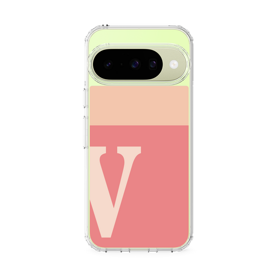 スリムプロテクションケース［ オリジナル - initial two tone - V pink ］