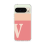 スリムプロテクションケース［ オリジナル - initial two tone - V pink ］