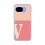 スリムプロテクションケース［ オリジナル - initial two tone - V pink ］