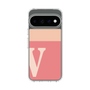 スリムプロテクションケース［ オリジナル - initial two tone - V pink ］