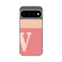 スリムプロテクションケース［ オリジナル - initial two tone - V pink ］