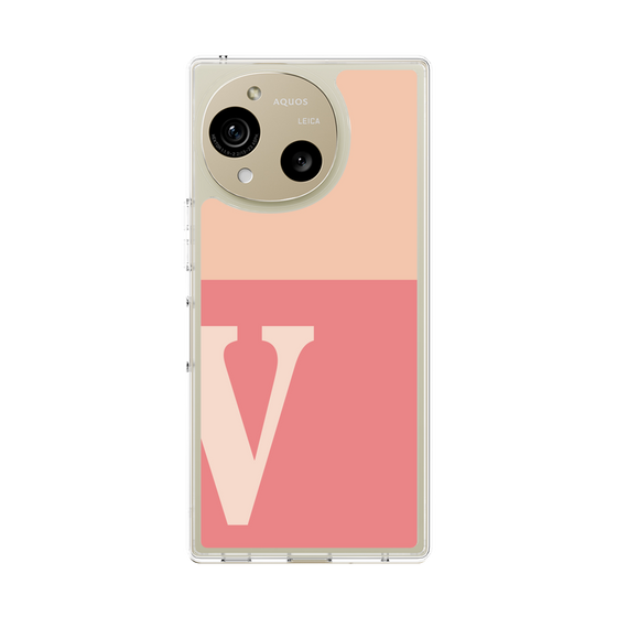 スリムプロテクションケース［ オリジナル - initial two tone - V pink ］