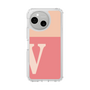 スリムプロテクションケース［ オリジナル - initial two tone - V pink ］