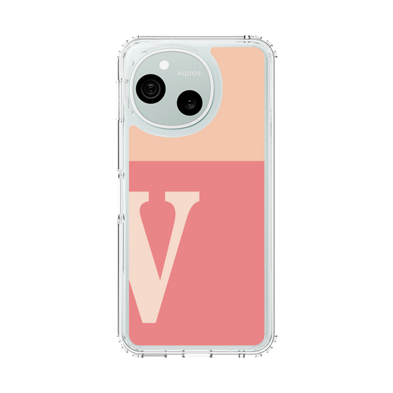 スリムプロテクションケース［ オリジナル - initial two tone - V pink ］