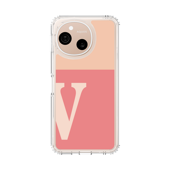 スリムプロテクションケース［ オリジナル - initial two tone - V pink ］