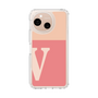 スリムプロテクションケース［ オリジナル - initial two tone - V pink ］