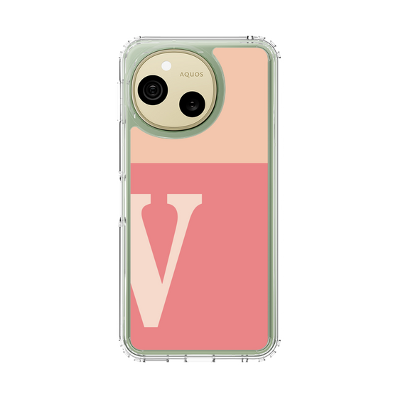 スリムプロテクションケース［ オリジナル - initial two tone - V pink ］