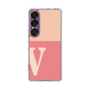 スリムプロテクションケース［ オリジナル - initial two tone - V pink ］