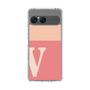 スリムプロテクションケース［ オリジナル - initial two tone - V pink ］