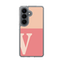 スリムプロテクションケース［ オリジナル - initial two tone - V pink ］