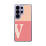 スリムプロテクションケース［ オリジナル - initial two tone - V pink ］