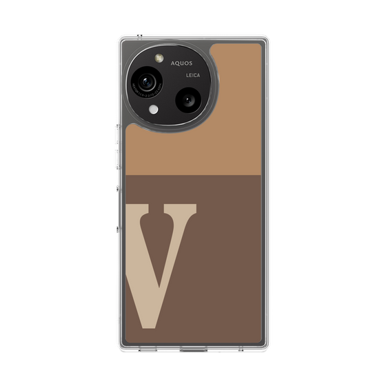 スリムプロテクションケース［ オリジナル - initial two tone - V brown ］