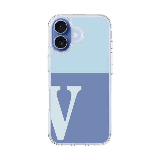 スリムプロテクションケース［ オリジナル - initial two tone - V blue ］