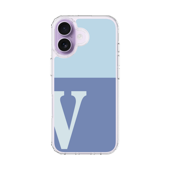 スリムプロテクションケース［ オリジナル - initial two tone - V blue ］