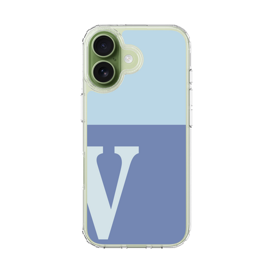 スリムプロテクションケース［ オリジナル - initial two tone - V blue ］
