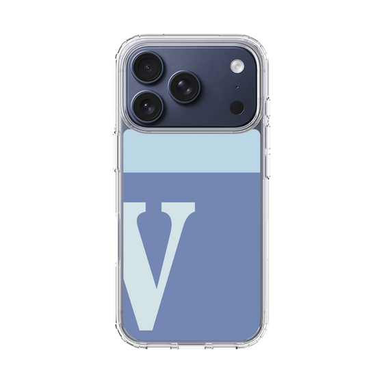 スリムプロテクションケース［ オリジナル - initial two tone - V blue ］