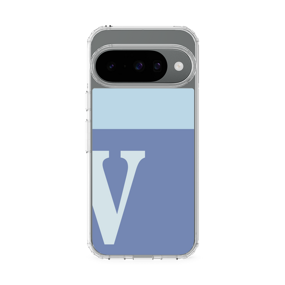 スリムプロテクションケース［ オリジナル - initial two tone - V blue ］