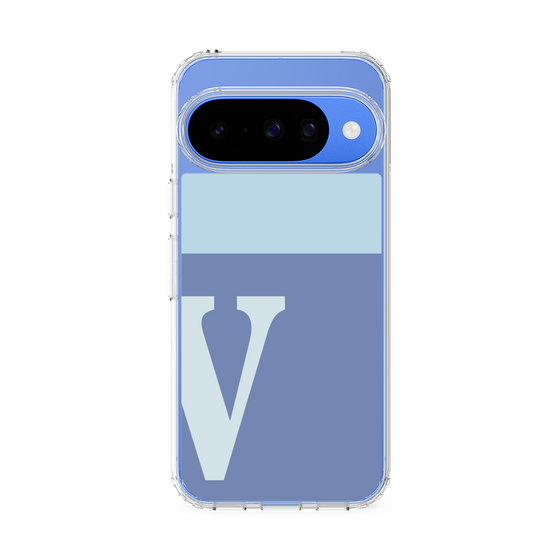 スリムプロテクションケース［ オリジナル - initial two tone - V blue ］