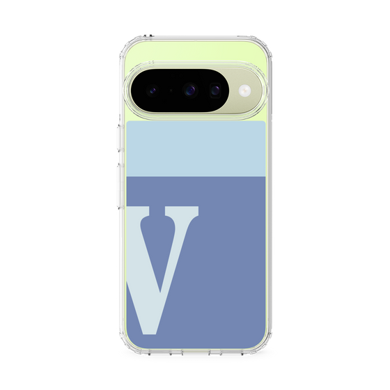 スリムプロテクションケース［ オリジナル - initial two tone - V blue ］