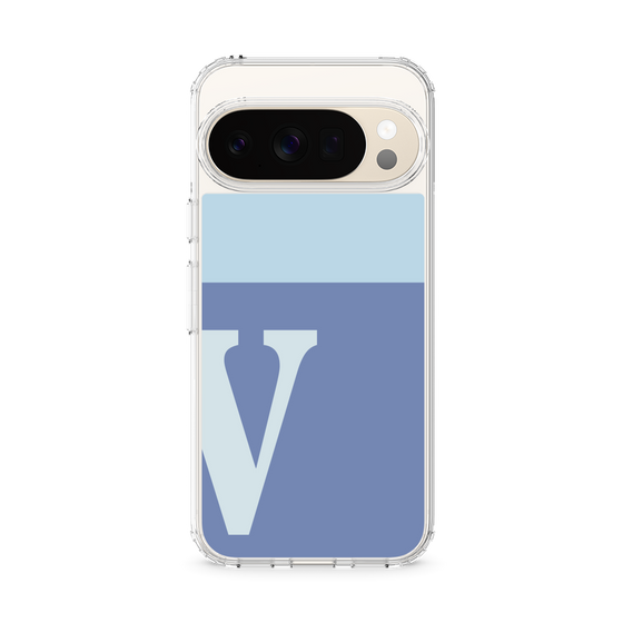 スリムプロテクションケース［ オリジナル - initial two tone - V blue ］